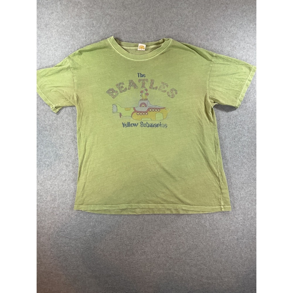 American Eagle The Beatles Yellow Submarine Graphic Band Tee Green XS/S #686